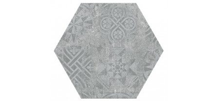 Шестигранник Цемент Декор Серый 300x260 Hexagon